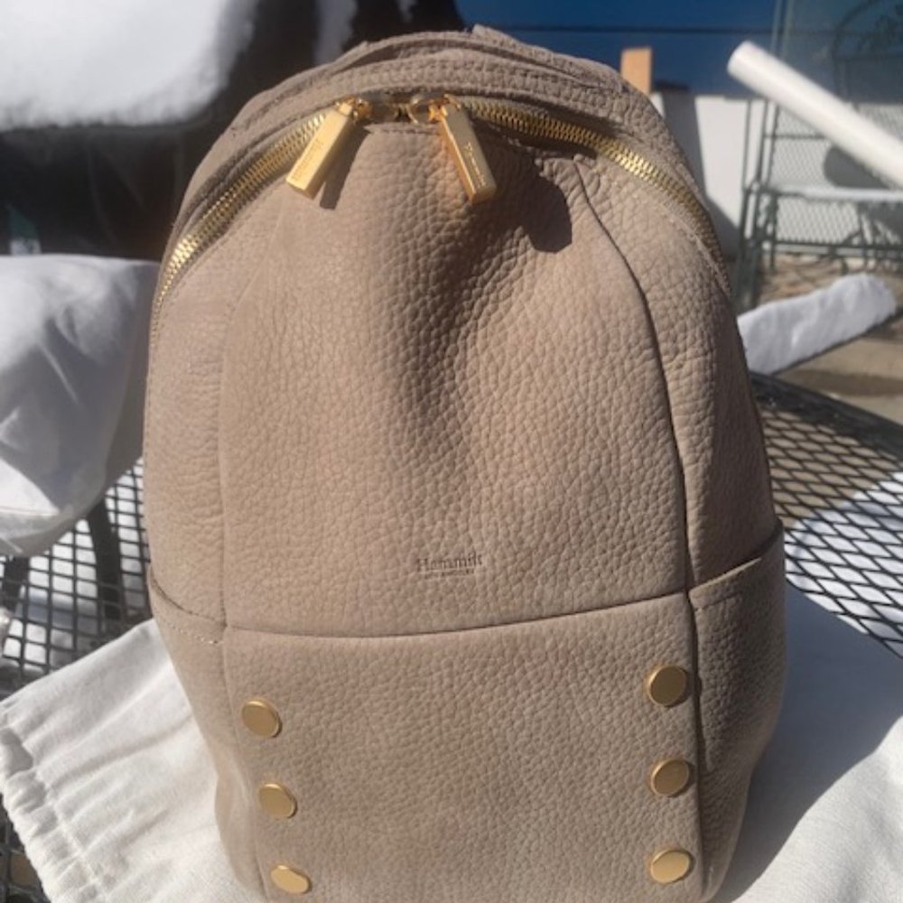 NWT HAMMITT HUNTER MEDIUM BACKPACK GREY NATURAL SUEDE